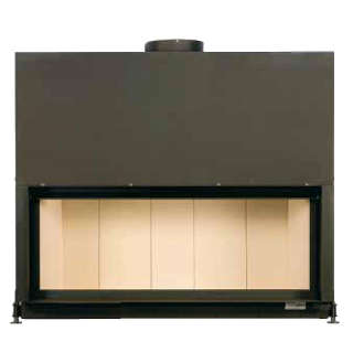 Steel energy-efficient fireplace Architectur 53/135 s 