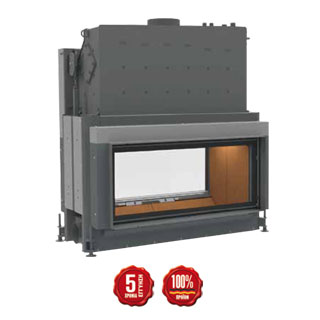 Steel energy-efficient fireplaces heating system boiler kamin-kessel Tunnel 45/101