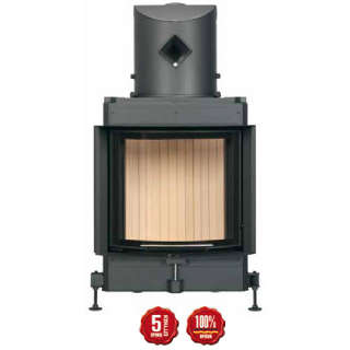 Steel energy-efficient fireplace Kompakt Kamin 51/55 r/d