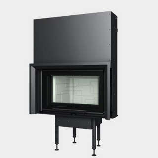 Cast-iron energy-efficient fireplace Optim V 7