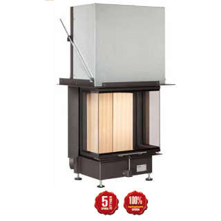 Steel energy-efficient fireplace Panorama Kamin 57/25/85/25 s 