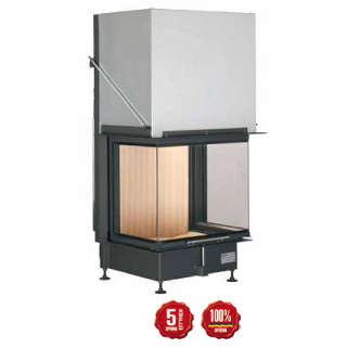 Steel energy-efficient fireplace Panorama Kamin 57/40/60/40 s