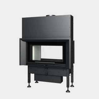 Steel energy-efficient fireplaces heating system boiler Twin v8 Αquatic